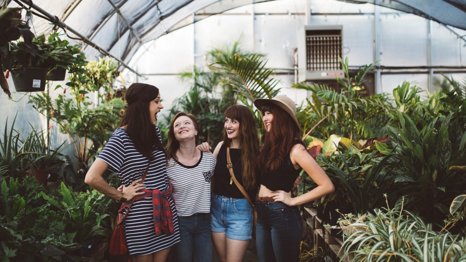 women in greenhouse